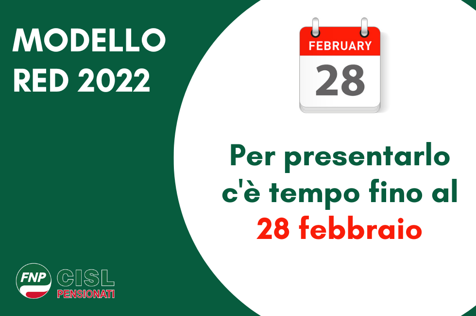 Modello RED va presentato entro il 28 febbraio